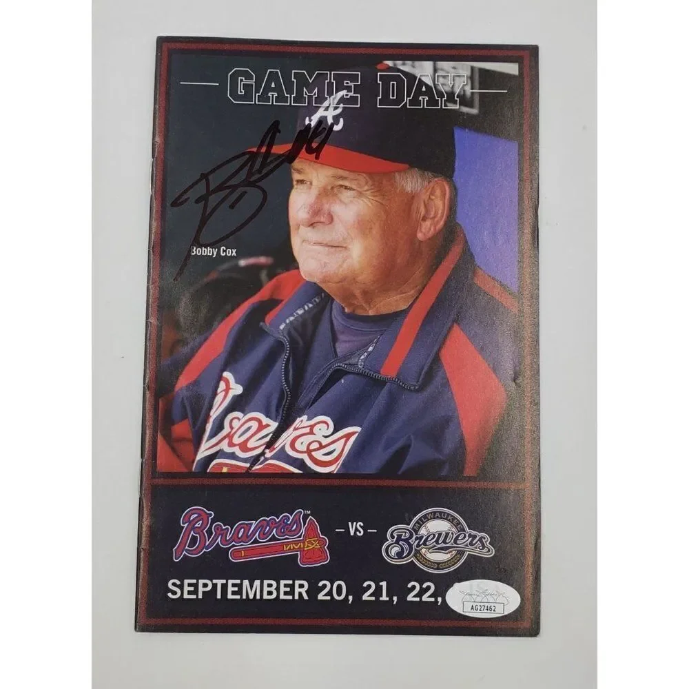 Bobby Cox Signed Game Day Program Atlanta Braves JSA COA - Picture 3 of 7